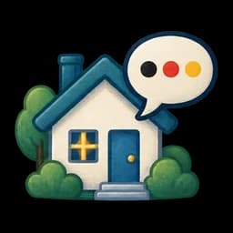 House and conversation bubble for DTZ preparation