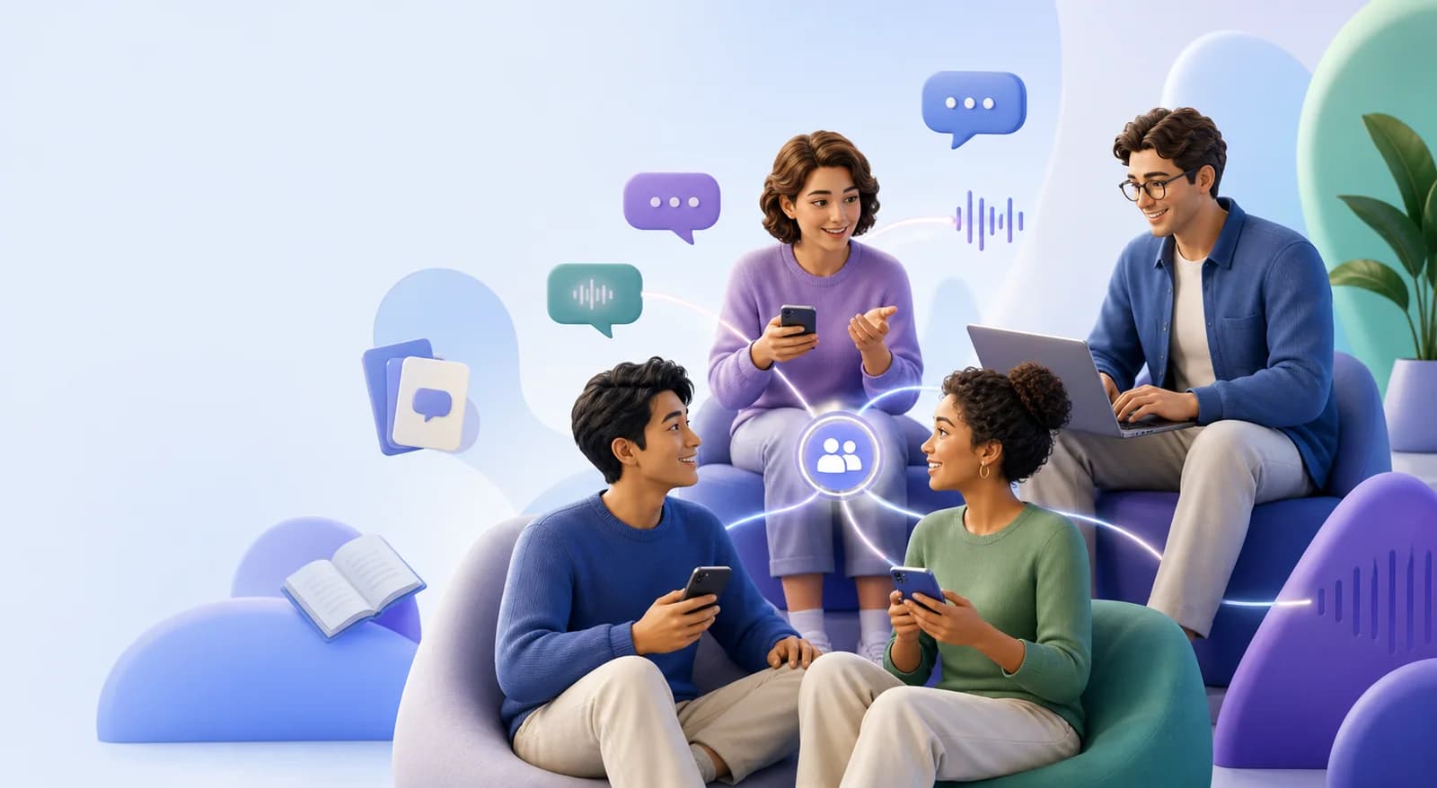 Adult German learners connecting for online speaking practice